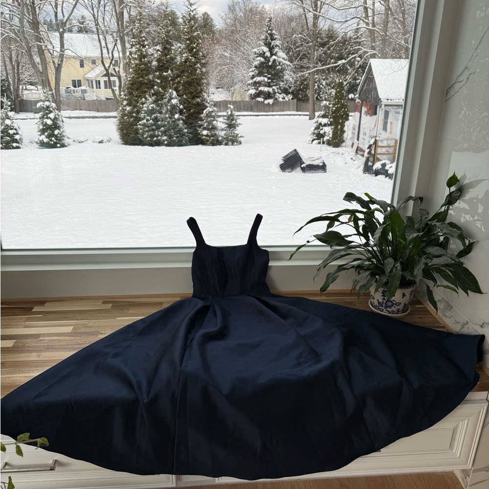 Alfred Sung Elegant Navy Dress S.2